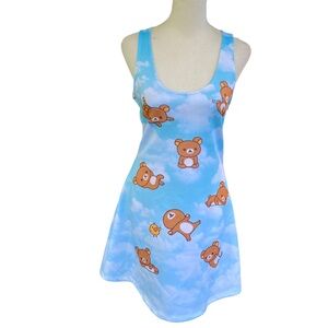 Japanla Kawaii Rilakkuma Blue Sky Skater Dress
